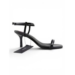 NWT Vero Moda Women's Lya Black Patent Thin Strappy Heeled Sandals 8